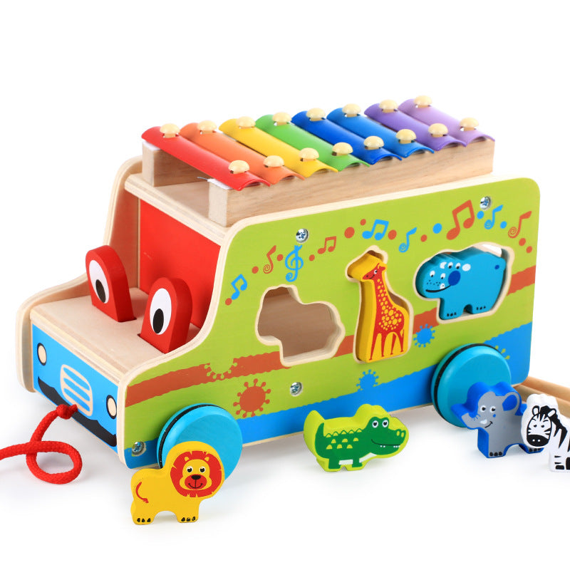 Puzzle Piano Drag Along Animal Concert Toys